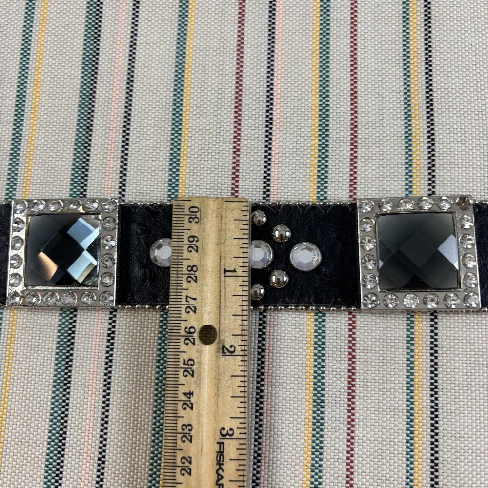 Wholesale By ATLAS Belt Womens Large Black Rhinestone Western Bling Studded - Picture 15 of 16